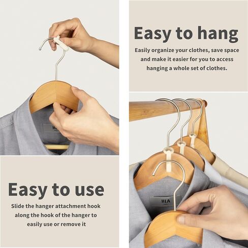 100pcs شماعات شماعات السنانير ، شماعات توفير المساحة للملابس. Hanger Hooks Saver.Closet Hoosers Hook.College Dorm Essentials ، منظمو الخزانة والتخزين in Kuwait