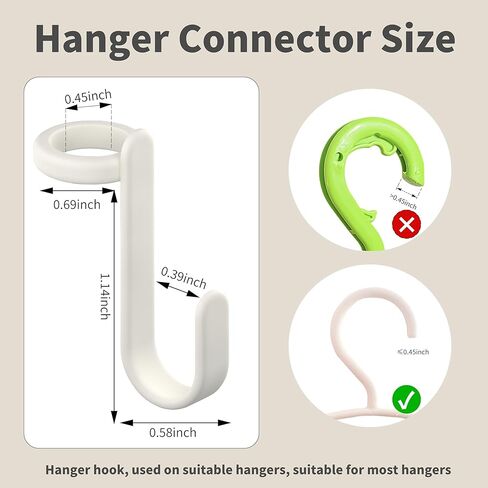 100PCS Hanger Connector Hooks,Space Saving Hangers for Clothes.Hanger Hooks Space Saver.Closet Hangers Connector Hook.College Dorm Essentials,Closet Organizers and Storage in Kuwait