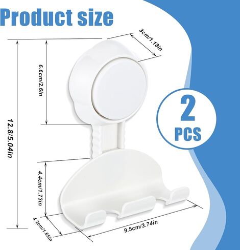 2 Pack Razor Holder for Shower Suction Cup Hooks Powerful Shaver Holder Hanging Shower Storage Wall Hook Reusable Towel Holders for Bathroom Loofah Kitchen Squeegee Window Easy to Install in Saudi Arabia