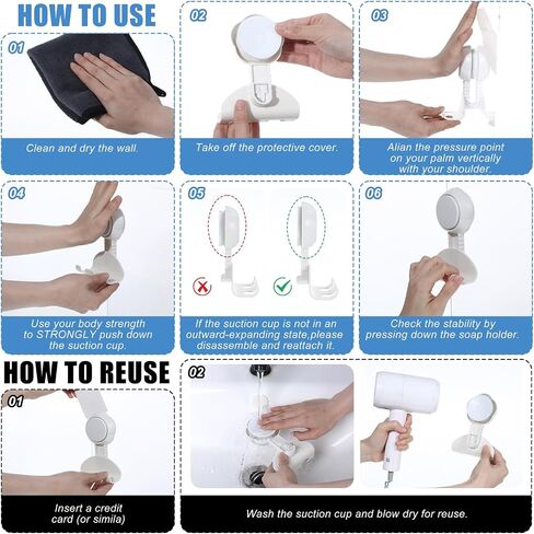 2 Pack Razor Holder for Shower Suction Cup Hooks Powerful Shaver Holder Hanging Shower Storage Wall Hook Reusable Towel Holders for Bathroom Loofah Kitchen Squeegee Window Easy to Install in Saudi Arabia