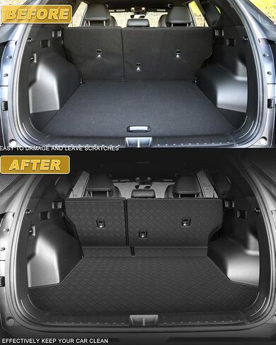 Cargo Mat and Backrest Mat for 2022-2025 Hyundai Ioniq 5 - Custom Fit PU Leather Trunk Liner and Rear Backrest Mat - All Weather Cargo Mat for Ioniq5 Accessories 2025 2024 2023 2022 in Saudi Arabia
