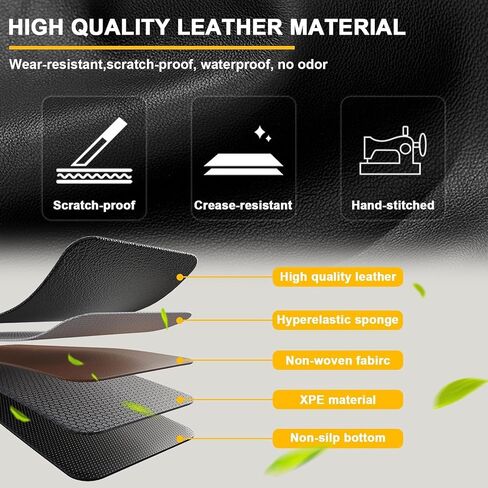 Cargo Mat and Backrest Mat for 2022-2025 Hyundai Ioniq 5 - Custom Fit PU Leather Trunk Liner and Rear Backrest Mat - All Weather Cargo Mat for Ioniq5 Accessories 2025 2024 2023 2022 in Saudi Arabia