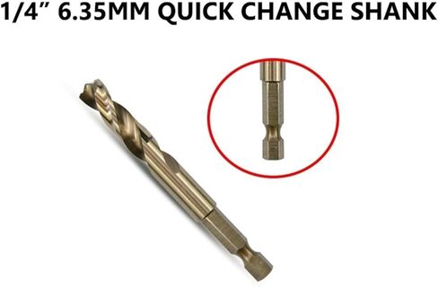 10pcs 2mm-13mm M35 Hssco Cobalt Drill Bits HSS Twist Hex Change Change Point Stub Drill for Stainless Steel (5mm 10pcs) in Saudi Arabia