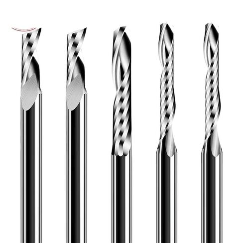One Single Flute Spiral Carbide Engraving Router Bit Acrylic Wood Aluminum 1Pcs(2.5x3.175Dx12x38) in Saudi Arabia