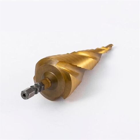 M35 Cobalt M2 Coated Step Drill Bit 3 Spiral Flutes Industrial Metal Woodworking Tools 1Pcs(4-12mm 5 Steps(M35)) in Saudi Arabia