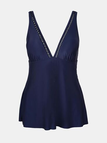 CUPSHE Plus Size Women's One Piece Swimsuit V Neck Cutout Swim Dress Back Hook Adjustable Straps Bathing Suit in Saudi Arabia