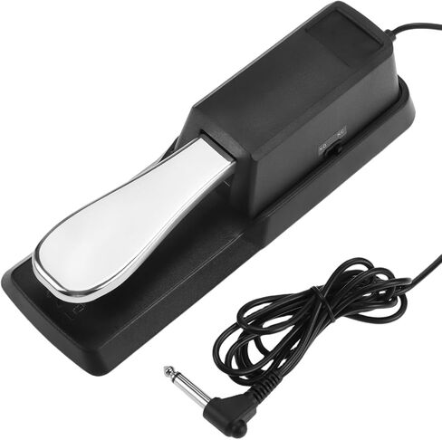 QWORK DOPERAL للوحة المفاتيح ، 1/4 '' PLUP PLUP PEDAL مع مفتاح قطبية ، البيانو الرقمي العالمي in Saudi Arabia