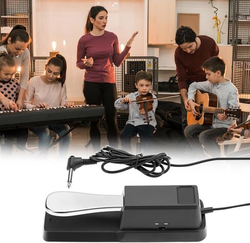 QWORK DOPERAL للوحة المفاتيح ، 1/4 '' PLUP PLUP PEDAL مع مفتاح قطبية ، البيانو الرقمي العالمي in Saudi Arabia