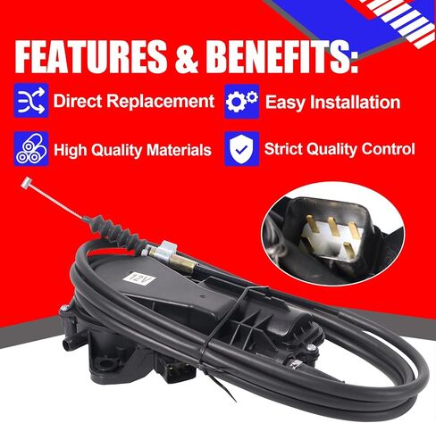 SMMS 12V With 87" Cable Motor Assembly Engine Stop for ISUZU NPR NPR-HD 1998-2004, Fuel Shut Off Solenoid Replaces OE: 8972550680 8972550690 in Saudi Arabia