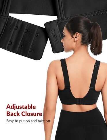 yvette Front Front Closure حمالات الرياضة للنساء عالية التأثير بالإضافة إلى الحجم الرياضي حمالة الصدرية الدعم الكامل للتشغيل in Saudi Arabia