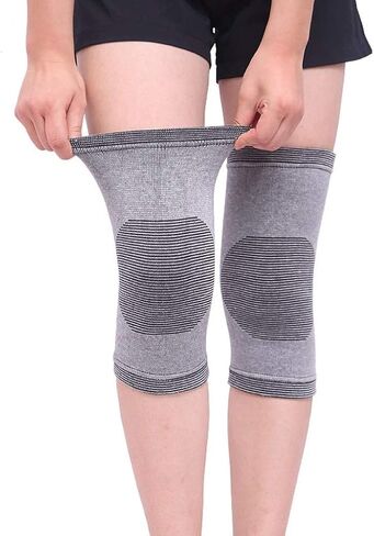 1Pair Elasticated Knee Pads Knee Support Brace Leg Arthritis Injury Sleeve Elasticated Bandage Ankle Brace Support in Saudi Arabia
