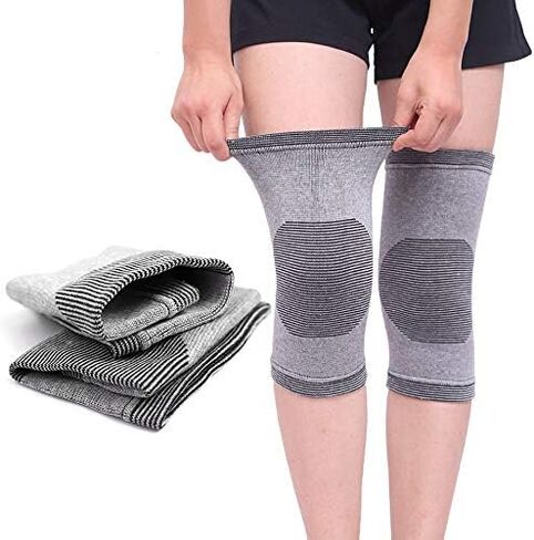 1Pair Elasticated Knee Pads Knee Support Brace Leg Arthritis Injury Sleeve Elasticated Bandage Ankle Brace Support in Saudi Arabia