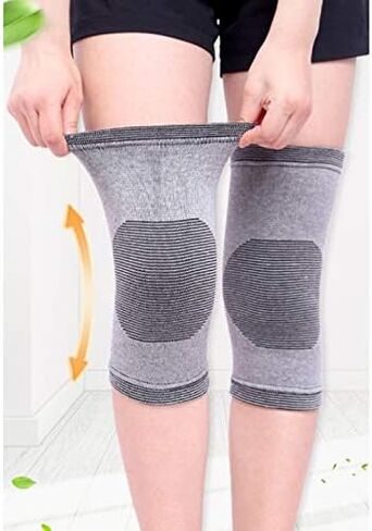 1Pair Elasticated Knee Pads Knee Support Brace Leg Arthritis Injury Sleeve Elasticated Bandage Ankle Brace Support in Saudi Arabia