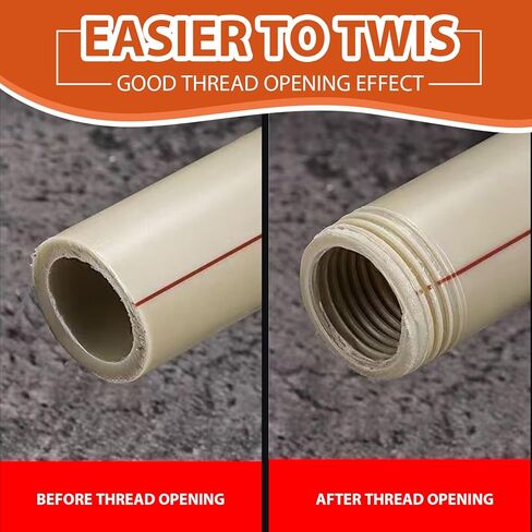 2pcs أداة خيط الأنابيب الخارجية الداخلية المدمجة ، مجموعة خيوط الأنابيب PVC المتوافقة مع أحجام أنابيب 1/2 "(DN15) 3/4" (DN20) أحجام الأنابيب in Kuwait