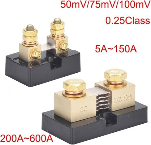 0.25 FL-15 5A 10A 20A 50A 75A 100A 300A 500A 600A 150mV 100mV Brass Current Mount DC Shunt Resistance with Base 1Pcs(600A,0.25 Class_150MV) in Saudi Arabia