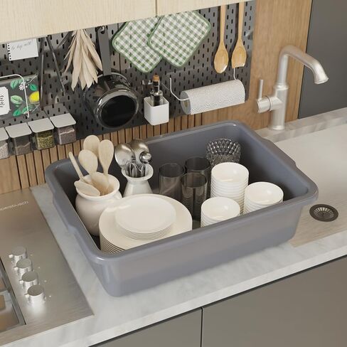 12 Packs Plastic Bus Tubs, 15 L Restaurant Commercial Bus Box in Kuwait