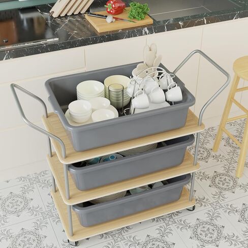 12 Packs Plastic Bus Tubs, 15 L Restaurant Commercial Bus Box in Kuwait