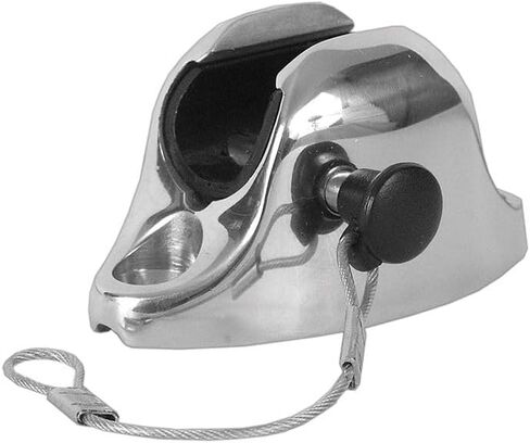 White Water - Taco Marine Stainless Steel Concave Deck Hinge – Ball & Socket Mount w/Pin & Lanyard – F13-0302/244BN – Marine Hardware for Bimini Tops & Boat Canopies in Saudi Arabia