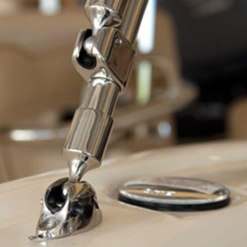 White Water - Taco Marine Stainless Steel Concave Deck Hinge – Ball & Socket Mount w/Pin & Lanyard – F13-0302/244BN – Marine Hardware for Bimini Tops & Boat Canopies in Saudi Arabia
