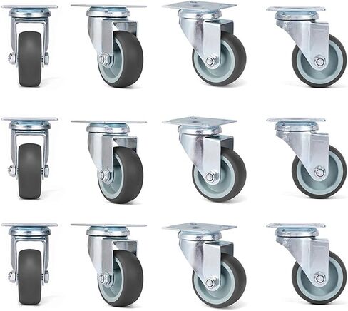 4 8 12 16pcs عجلات الأثاث المطاط الناعم 2 بوصة العجلات العجلات الشاقة (4pcs) in Saudi Arabia