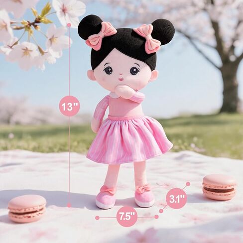 OUOZZZ Soft Baby Doll 12.6" Yellow Bee Dress Snuggle Buddy Doll in Saudi Arabia