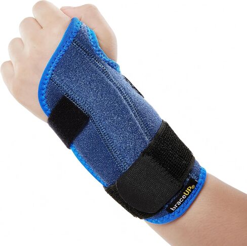 BraceUP Stabilized Kids Wrist Brace- Youth Wrist Support, Kids Wrist Splint, Child Wrist Brace for Daily Use, Boys and Girls height 3’3" to 4’11", size 3-12 (Left Hand) in Kuwait
