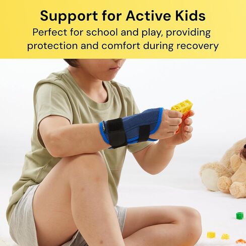 BraceUP Stabilized Kids Wrist Brace- Youth Wrist Support, Kids Wrist Splint, Child Wrist Brace for Daily Use, Boys and Girls height 3’3" to 4’11", size 3-12 (Left Hand) in Kuwait