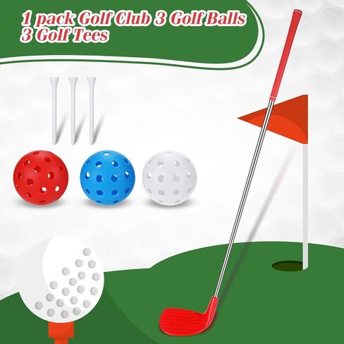 realspring Golf Game Club مجموعة أندية تقطيع الجولف البلاستيكية مع رؤوس كبيرة الحجم للمنزل الخلفي لعبة دلو في الهواء الطلق هدية تدريبات تدريبية داخلية للبالغين in Saudi Arabia
