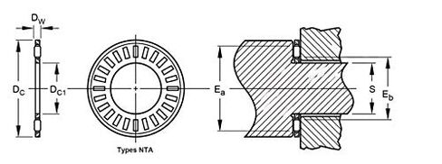 محامل أسطوانة الإبرة NTA4052 + TRA 5PCS بوصة توجه الأسطوانة مع 2 غسالات TRA4052 in Kuwait