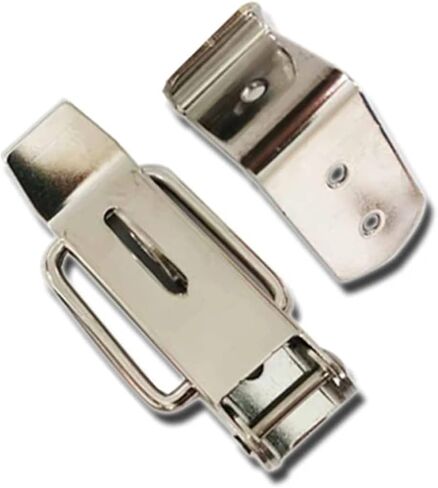 Stainless Steel Hasp Lock Self Locking Toggle Latch Catch Buckle Spring Loaded Latch Catch for Cabinet Boxes Suitcase 503 1Pcs(Iron Nickel Plated) in Saudi Arabia