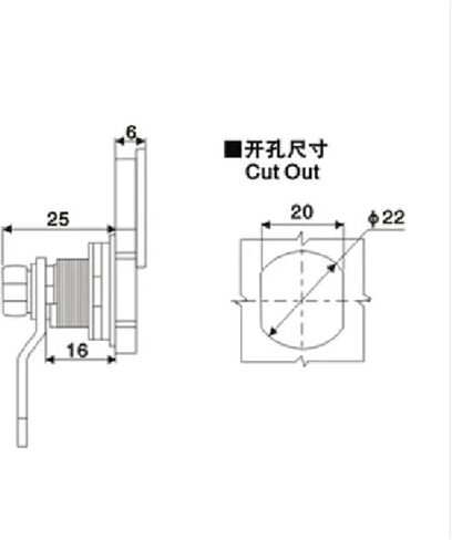 MS705 Stainless Steel Door Cam Lock Electric Cabinet Linear Triangle Inner-Hexagon Lock for Cupboard Drawer Distribution Box 1Pcs(XJJ-A400) in Saudi Arabia
