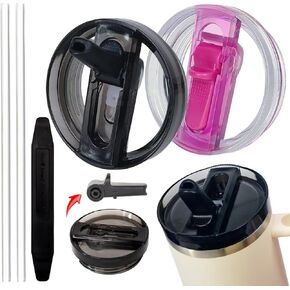 2 حزمة 30 أوقية قابلة للفصل قابلة للانفصال قش قش بديل ملاءمة لبروتور stanley quencher ، غطاء دليل التسرب ، لا يوجد غطاء قلم أعلى من التسكع لإكسسوارات كأس ستانلي in Kuwait