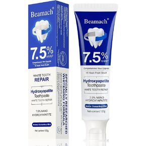 Hydroxyapatite Toothpaste - Fluoride-Free Nano Hydroxyapatite Toothpaste 7.5 | Enamel Repair | Breath Freshening | Mild Mint | Appropriate for Sensitive Teeth 4.23oz (2) in Saudi Arabia