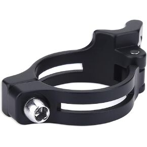 2 Sizes Bikes Front Derailleur, 31.8mm and 34.9mm Bicycles Front Derailleur Clamp Aluminum Alloy Derailleur Mount Adapter for Road or Mountain Bikes Black Bicycles Accessories in Saudi Arabia