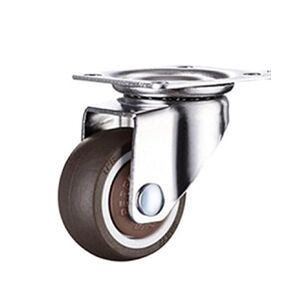 Wheels Soft Rubber Swivel Caster Roller Wheel for Platform Trolley Chair Household Accessory 1Pcs(A1 No Brake) in Saudi Arabia
