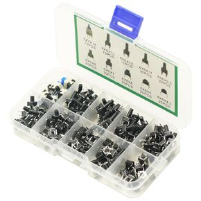 180pcs 10 Values Button Switch Tactile Switch Push Button 4Pin 6x6mm PCB Micro Momentary Tact Kit in Kuwait