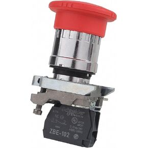 Schneider Electric Emergency Stop Push Button, Type of Operator: 40mm Mushroom Head, Size: 22mm, Action: Maintained Pus in Kuwait