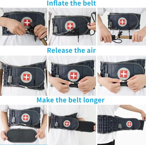 Decompression Back Belt - Lumbar Support Belt for Men & Women Lower Back Pain Relief, Back Traction Device Fits Waist Size 29-49 Inches (Beige) in Saudi Arabia