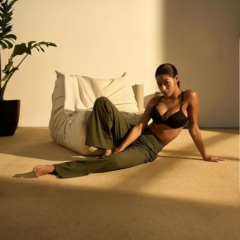 Women's High Waisted Wide Leg Yoga Pants - Comfy Loose Lounge Pajama Pants with Drawstring and Pockets in Saudi Arabia