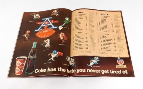 1967 Boston Patriots at Denver Broncos AFL Football Program 9-3-67 - NFL Programs in Saudi Arabia