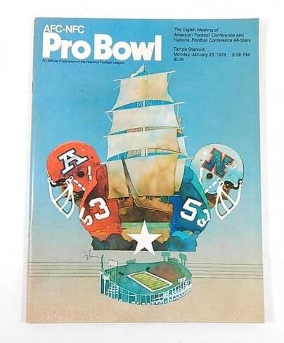 Lot of (10) 1978 AFC NFC Pro Bowl NFL Football Programs Tampa 1/23/78 - NFL Programs in Saudi Arabia