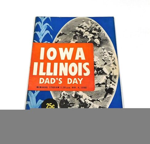 1948 Iowa at Illinois College Football Program 11-6-48 - College Programs in Saudi Arabia