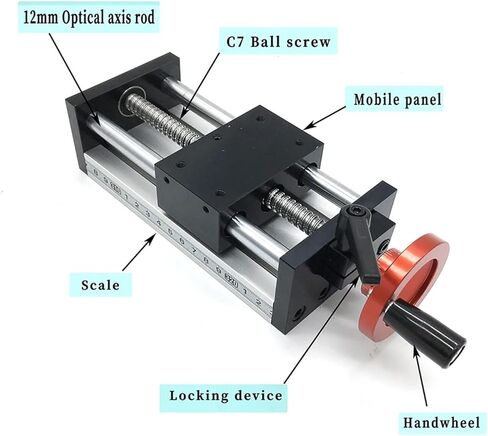 الدليل الخطي منضدة العمل اليدوي 50 ~ 500mm كرات السكتة الدماغية SFU1204/1605/1610 قضيب مرحلة المحور البصري مرحلة الجلسة اليدوية (السكتة الدماغية 250 ملم) in Kuwait