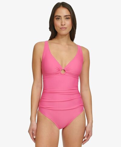 Tommy Hilfiger Women's One Piece Keyhole Ring Detail Swimsuit in Saudi Arabia