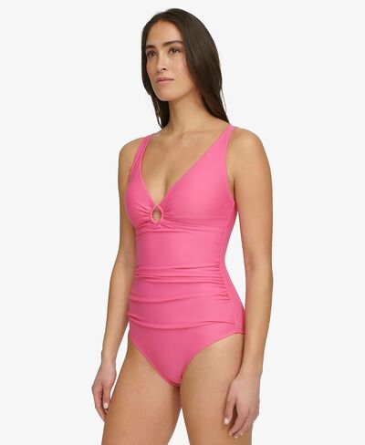 Tommy Hilfiger Women's One Piece Keyhole Ring Detail Swimsuit in Saudi Arabia