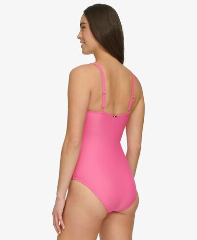 Tommy Hilfiger Women's One Piece Keyhole Ring Detail Swimsuit in Saudi Arabia
