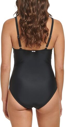 Tommy Hilfiger Women's One Piece Keyhole Ring Detail Swimsuit in Saudi Arabia