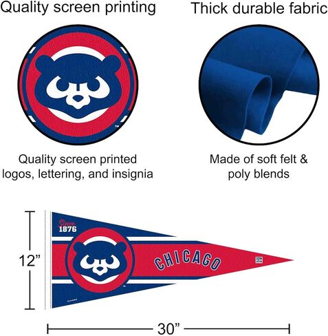 Chicago Baseball Retro Vintage Throwback Full Size Pennant Flag in Saudi Arabia