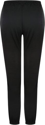 سروال رياضي للنساء المراهقات الفضفاضة عالية الخصر في القاع القاع sweatpant الصلبة يوجا ركض تجريب مع جيوب in Saudi Arabia