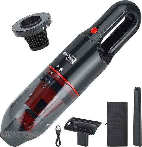Cordless Handheld Vacuum Cleaner Mini Car Vacuum,Ultra-Lightweight 1.2lbs,Powerful Suction Power with Pet Brush,Type-C Charging,Car Vacuum Cleaner Rechargeable for Home Office Pet Hair Travel in Saudi Arabia